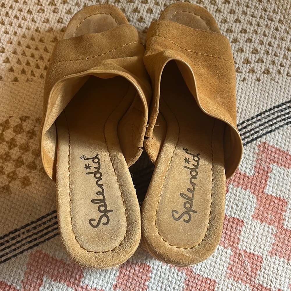 Splendid Rattan Wedge Sandals - Picture 2 of 6